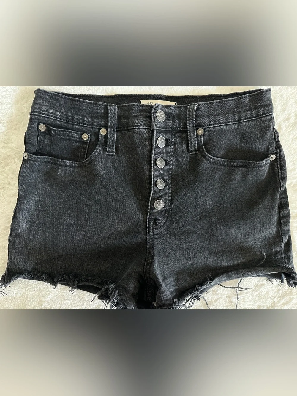 Madewell - Black Denim Cutoff Shorts - Size 28